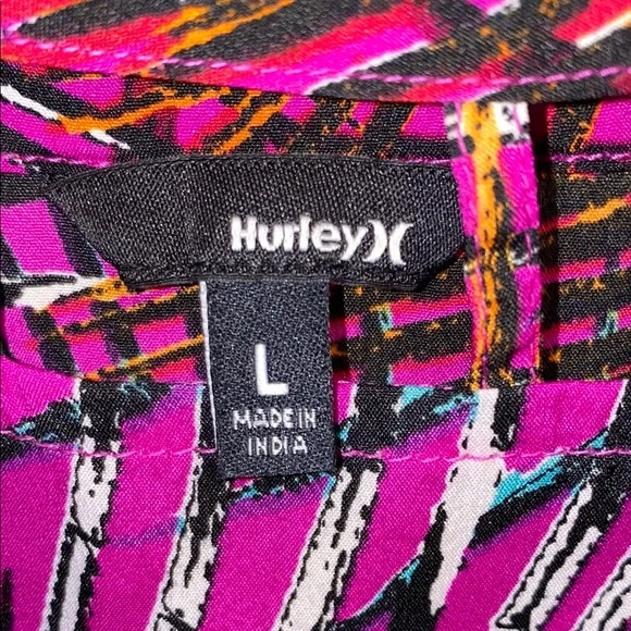 Hurley Large Red Spaghetti Strap Sleeveless Camisole with Asymmetrical Cut Out - Picture 2 of 9